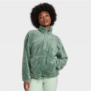 All in Motion Cozy Green Fleece Pullover